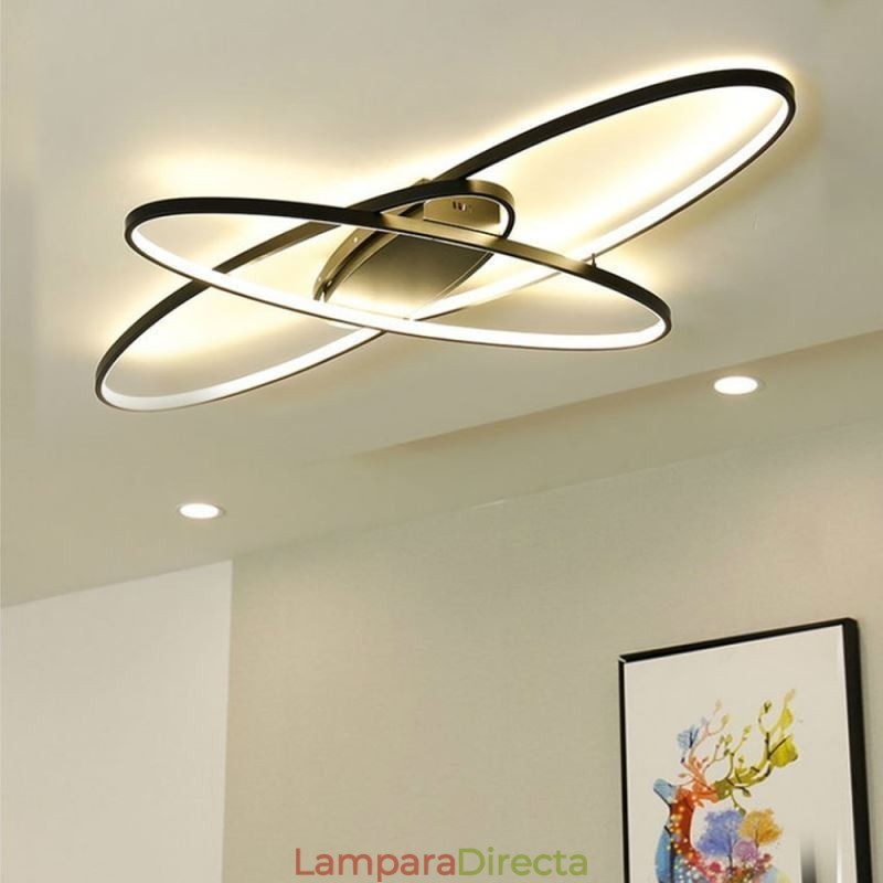 Lámpara de techo empotrada ovalada moderna, lámpara decorativa de acrílico