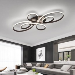 Lámpara de techo empotrada moderna con diseño floral, iluminación decorativa
