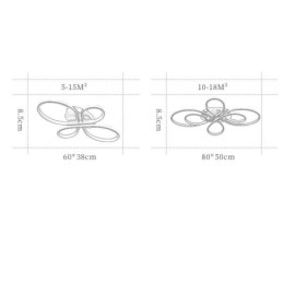 Lámpara de techo empotrada moderna con diseño floral, iluminación decorativa