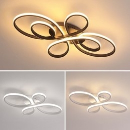 Lámpara de techo empotrada moderna con diseño floral, iluminación decorativa