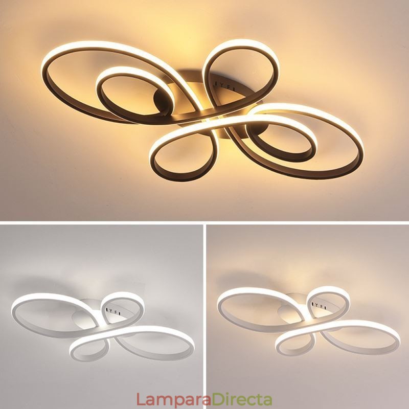 Lámpara de techo empotrada moderna con diseño floral, iluminación decorativa