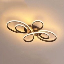 Lámpara de techo empotrada moderna con diseño floral, iluminación decorativa