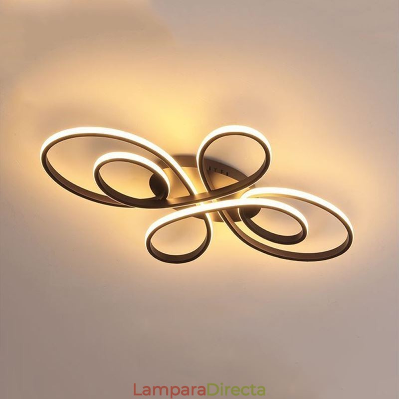 Lámpara de techo empotrada moderna con diseño floral, iluminación decorativa