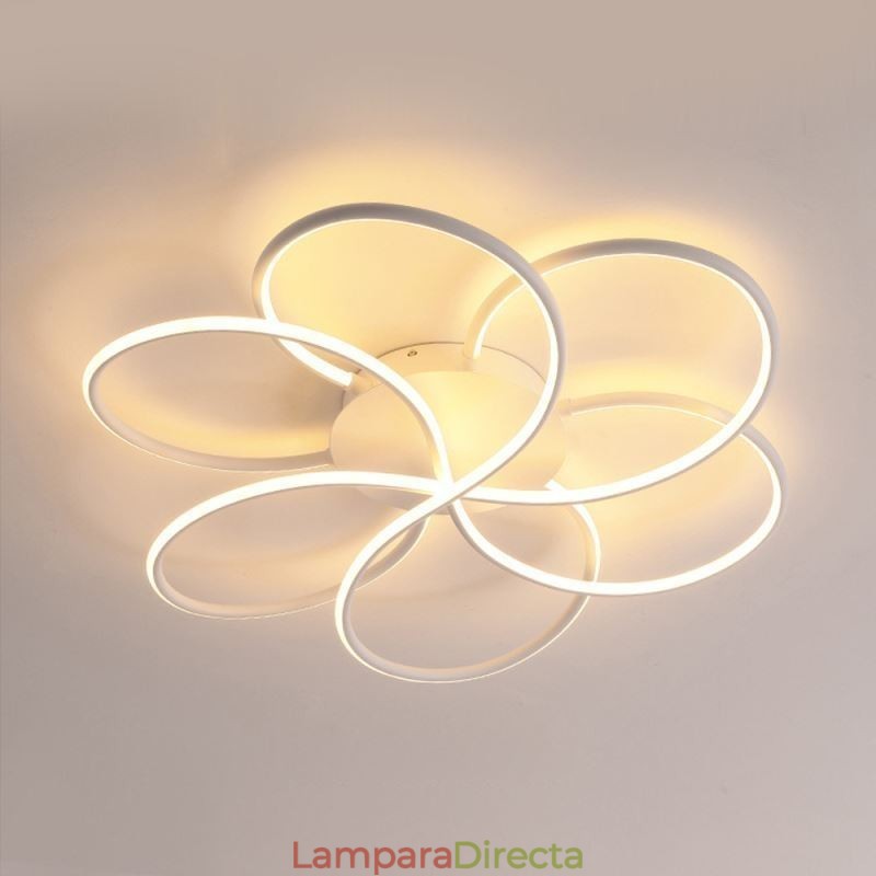 Lámpara de techo empotrada lineal con diseño floral moderno