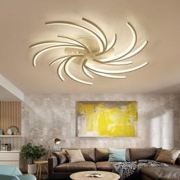 Lámpara de techo empotrada con diseño de molino de viento moderno, iluminación decorativa irregular