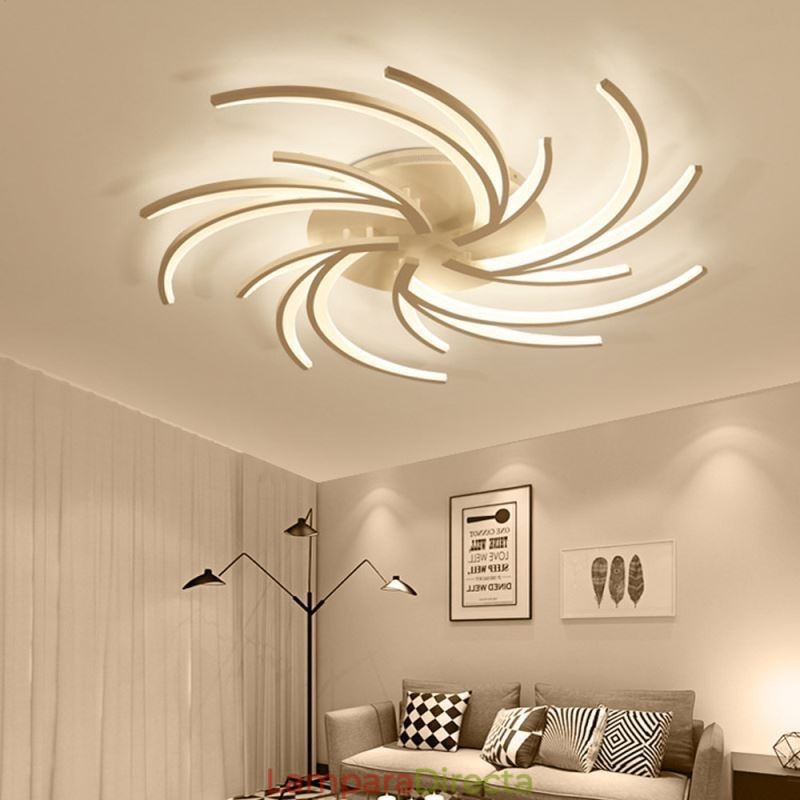 Lámpara de techo empotrada con diseño de molino de viento moderno, iluminación decorativa irregular