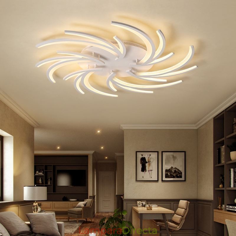 Lámpara de techo empotrada con diseño de molino de viento moderno, iluminación decorativa irregular