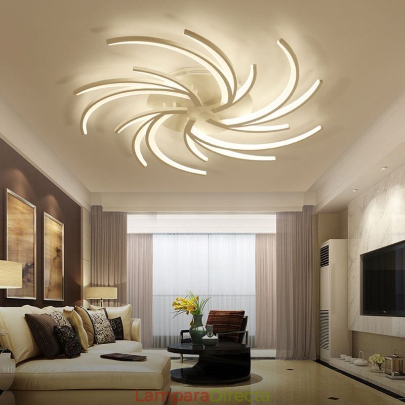 Lámpara de techo empotrada con diseño de molino de viento moderno, iluminación decorativa irregular