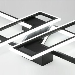 Lámpara de techo empotrada de 4 luces, moderna, geométrica, lineal, decorativa.