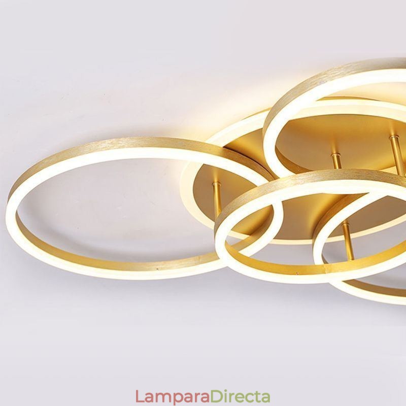 Lámpara de techo acrílica moderna empotrada con anillo de halo