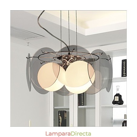 Ofertas Lámpara de araña de cristal gris ahumado estilo simple de Milán Ofertas Lámpara de araña de cristal gris ahumado estilo simple de Milán
