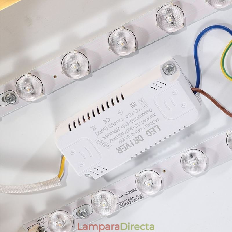 Lámpara de techo redonda empotrada de acrílico dorado moderno