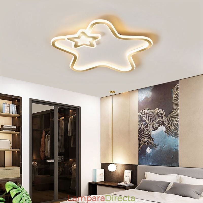 Lámpara de techo Creative Star empotrada Golden Star