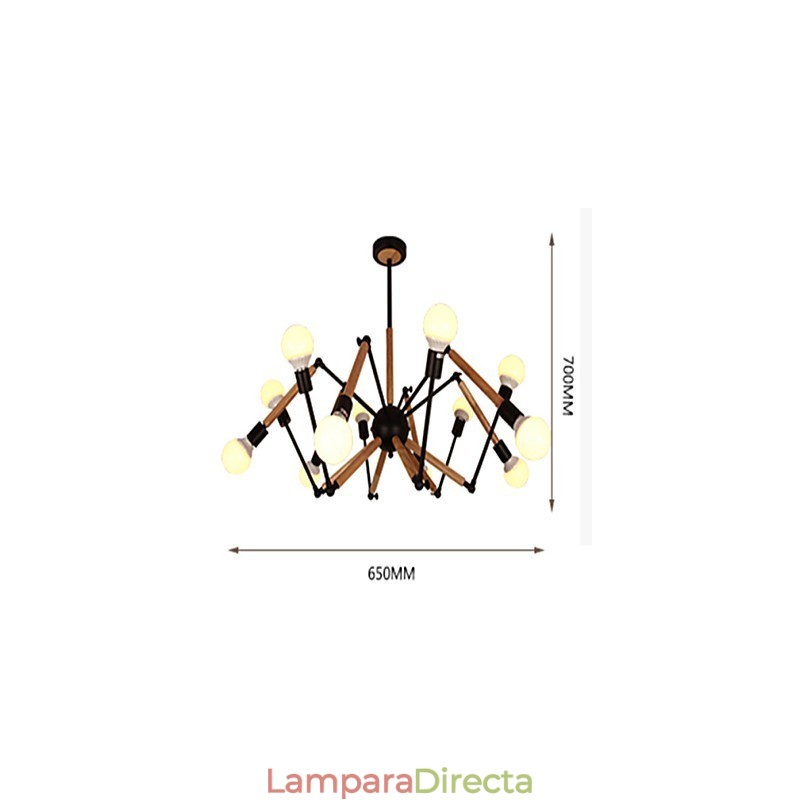 Lámpara de araña estilo mini moderna contemporánea de metal