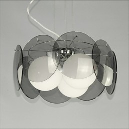 Ofertas Lámpara de araña de cristal gris ahumado estilo simple de Milán
