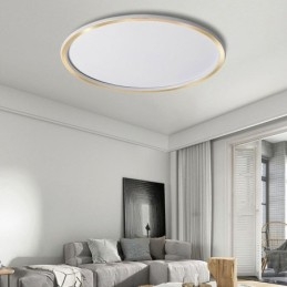 Lámpara de techo circular minimalista empotrada
