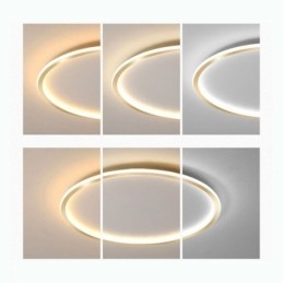 Lámpara de techo circular minimalista empotrada