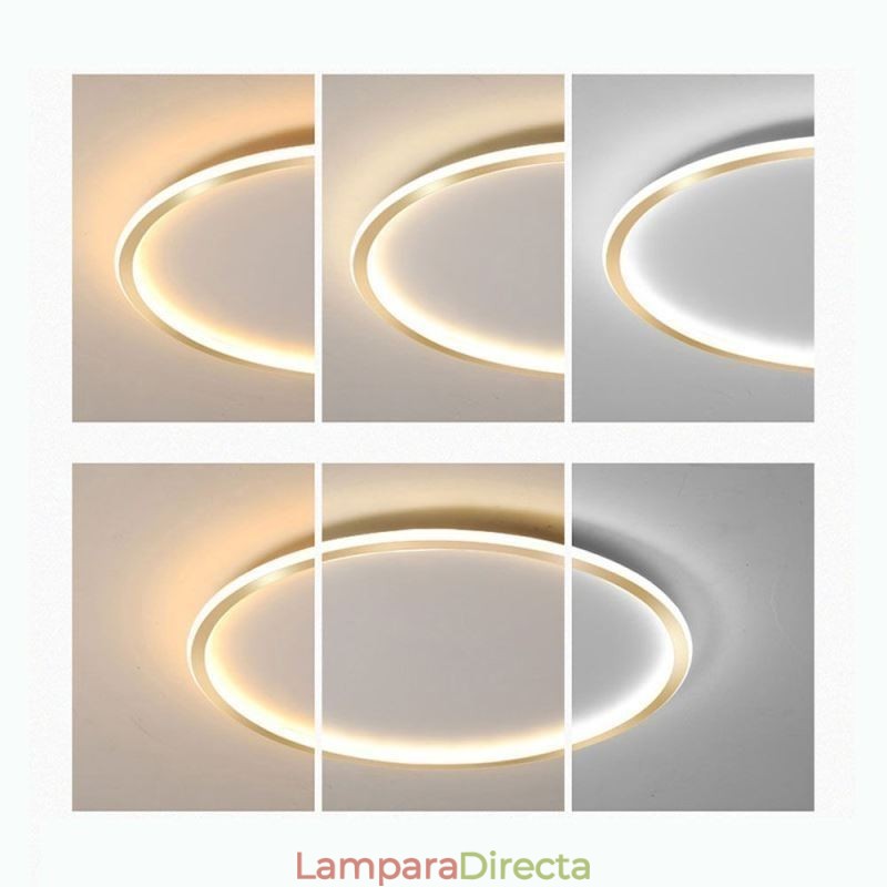 Lámpara de techo circular minimalista empotrada