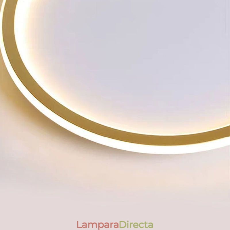 Lámpara de techo circular minimalista empotrada