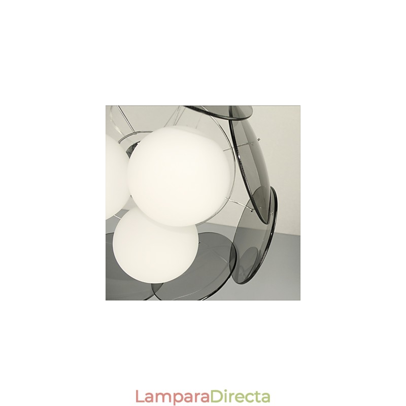 Ofertas Lámpara de araña de cristal gris ahumado estilo simple de Milán