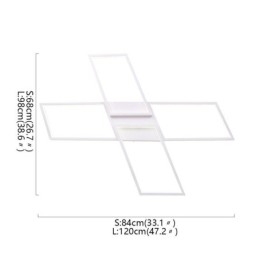 Lámpara de techo acrílica minimalista empotrada en forma de X