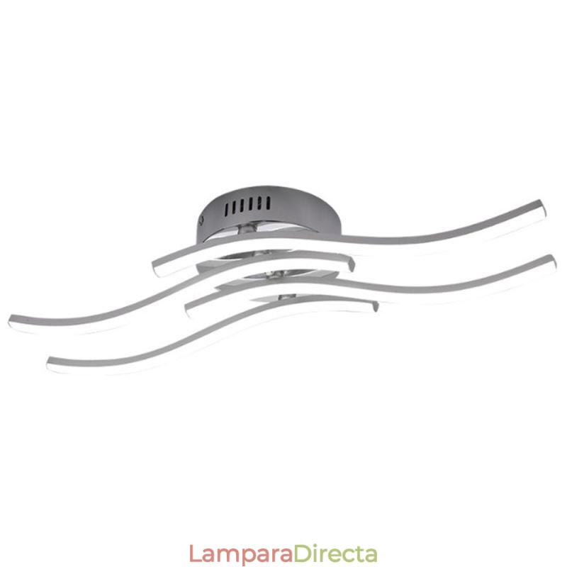 Lámpara de techo moderna y sencilla de acrílico con forma de onda y montaje empotrado