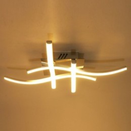 Lámpara de techo moderna y sencilla de acrílico con 4 luces y forma ondulada