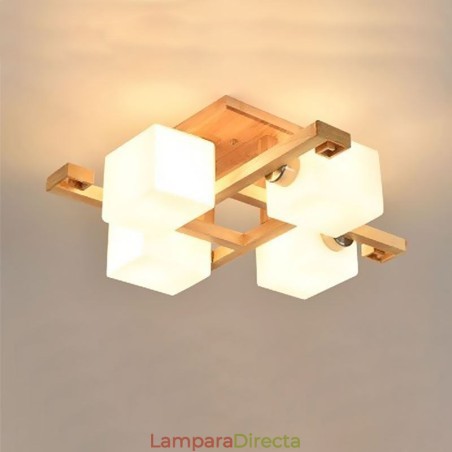 Lámpara de techo nórdica empotrada, creativa, cálida, de madera maciza. Lámpara de techo nórdica empotrada, creativa, cálida, de madera maciza.