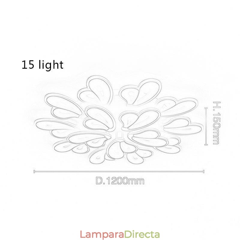 Lámpara de techo moderna y sencilla de acrílico con forma de pétalo