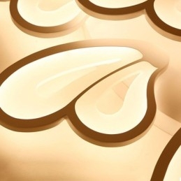 Lámpara de techo moderna y sencilla de acrílico con forma de pétalo