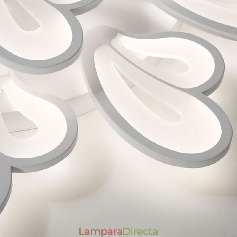 Lámpara de techo moderna y sencilla de acrílico con forma de pétalo