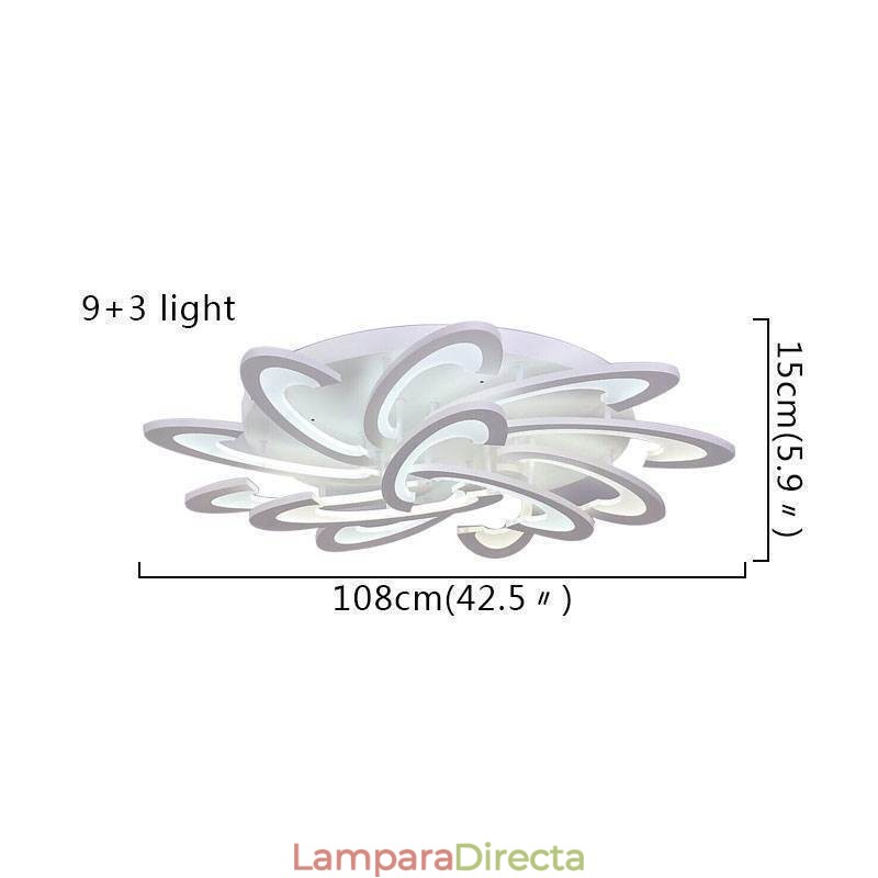 Lámpara de techo moderna y sencilla de acrílico con forma de molino de viento