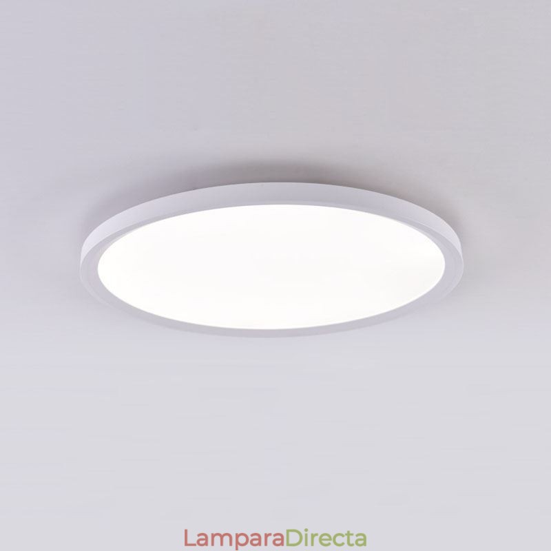 Lámpara de techo redonda nórdica empotrada superfina de aluminio, iluminación redonda