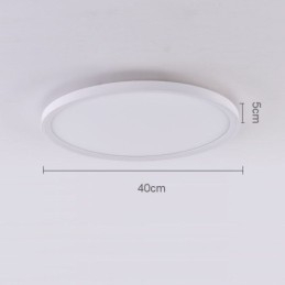 Lámpara de techo redonda nórdica empotrada superfina de aluminio, iluminación redonda