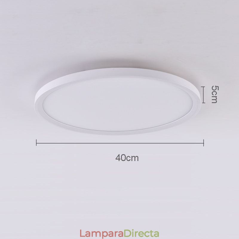Lámpara de techo redonda nórdica empotrada superfina de aluminio, iluminación redonda