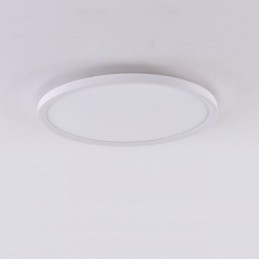 Lámpara de techo redonda nórdica empotrada superfina de aluminio, iluminación redonda