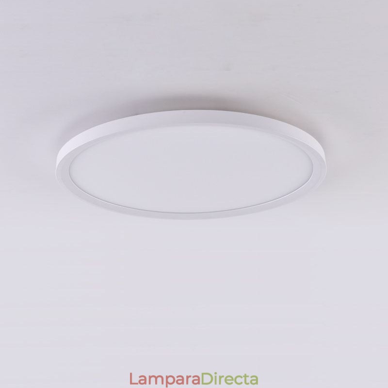 Lámpara de techo redonda nórdica empotrada superfina de aluminio, iluminación redonda