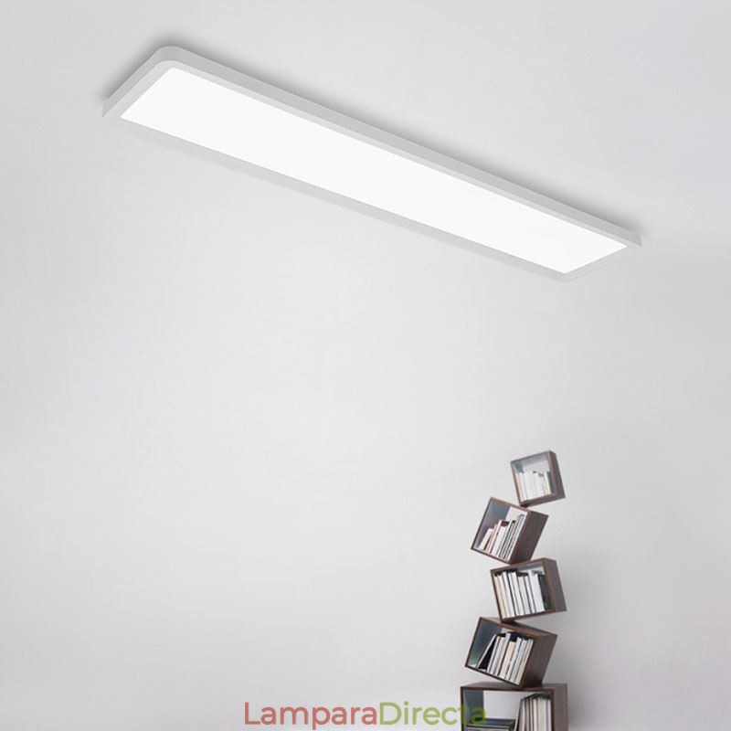 Lámpara de techo nórdica rectangular superfina con montaje empotrado, iluminación para el hogar