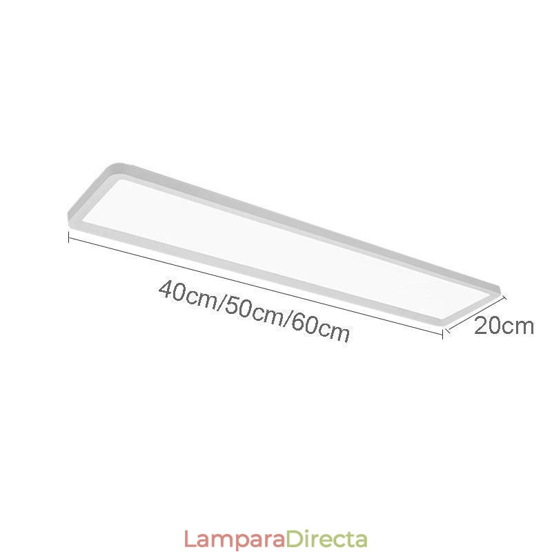 Lámpara de techo nórdica rectangular superfina con montaje empotrado, iluminación para el hogar