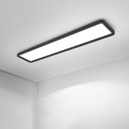 Lámpara de techo nórdica rectangular superfina con montaje empotrado, iluminación para el hogar