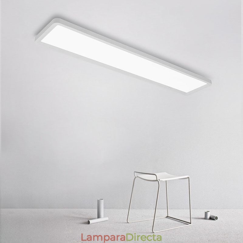 Lámpara de techo nórdica rectangular superfina con montaje empotrado, iluminación para el hogar