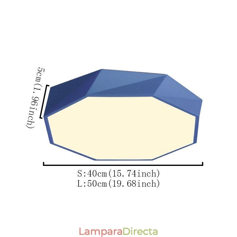 Lámpara de techo ultrafina con diseño octogonal especial y montaje empotrado moderno