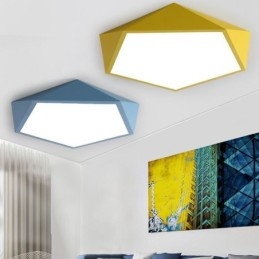 Lámpara de techo empotrada moderna con diseño de diamante, ultrafina, para el hogar