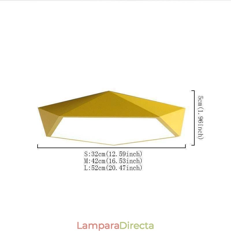 Lámpara de techo empotrada moderna con diseño de diamante, ultrafina, para el hogar