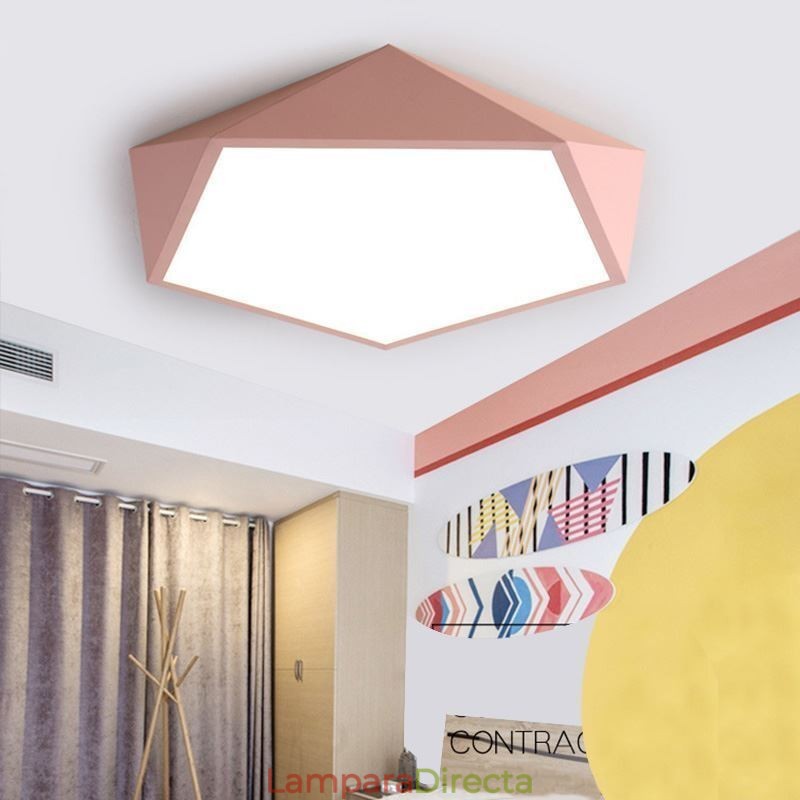Lámpara de techo empotrada moderna con diseño de diamante, ultrafina, para el hogar