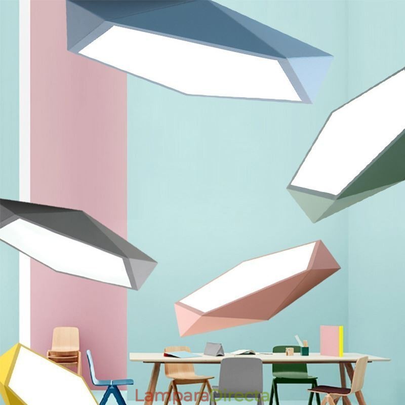 Lámpara de techo empotrada moderna con diseño de diamante, ultrafina, para el hogar