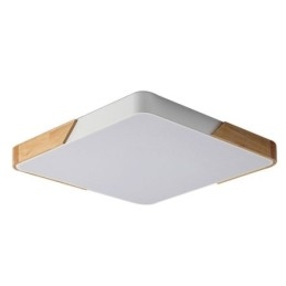 Lámpara de techo con marco de madera de montaje empotrado simple, diseño súper fino, luz diurna