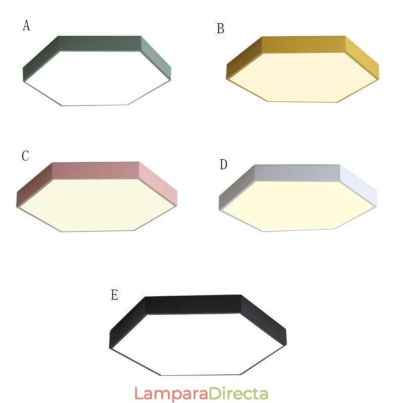 Lámpara de techo empotrada hexagonal sencilla y contemporánea