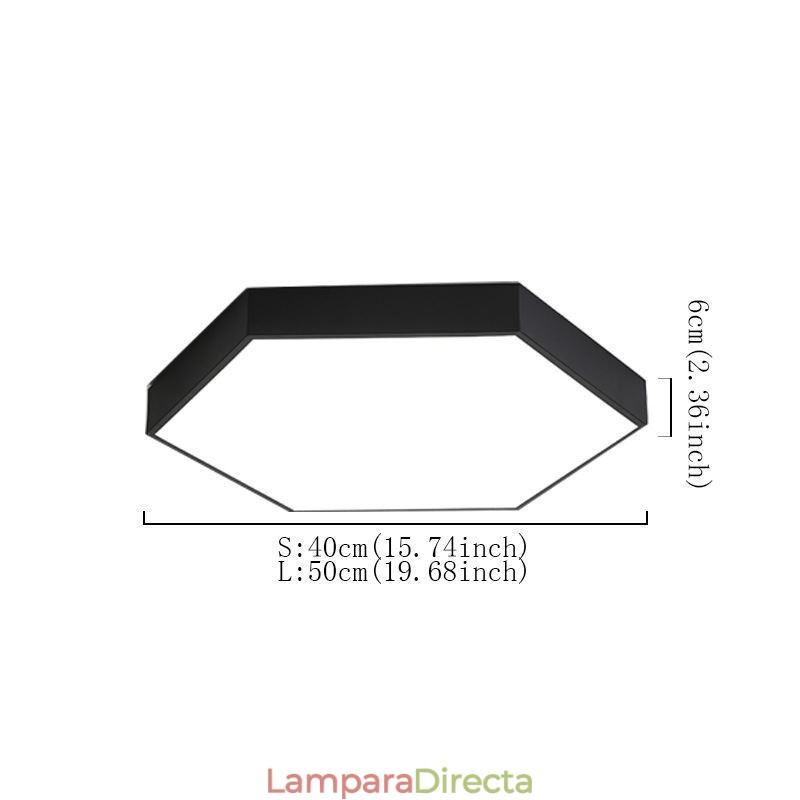 Lámpara de techo empotrada hexagonal sencilla y contemporánea