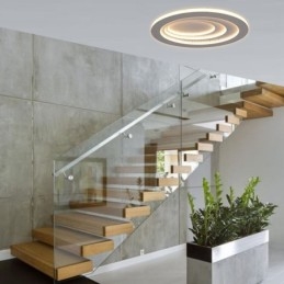 Lámpara de techo moderna empotrada con forma de gota de agua para terraza, iluminación lateral
